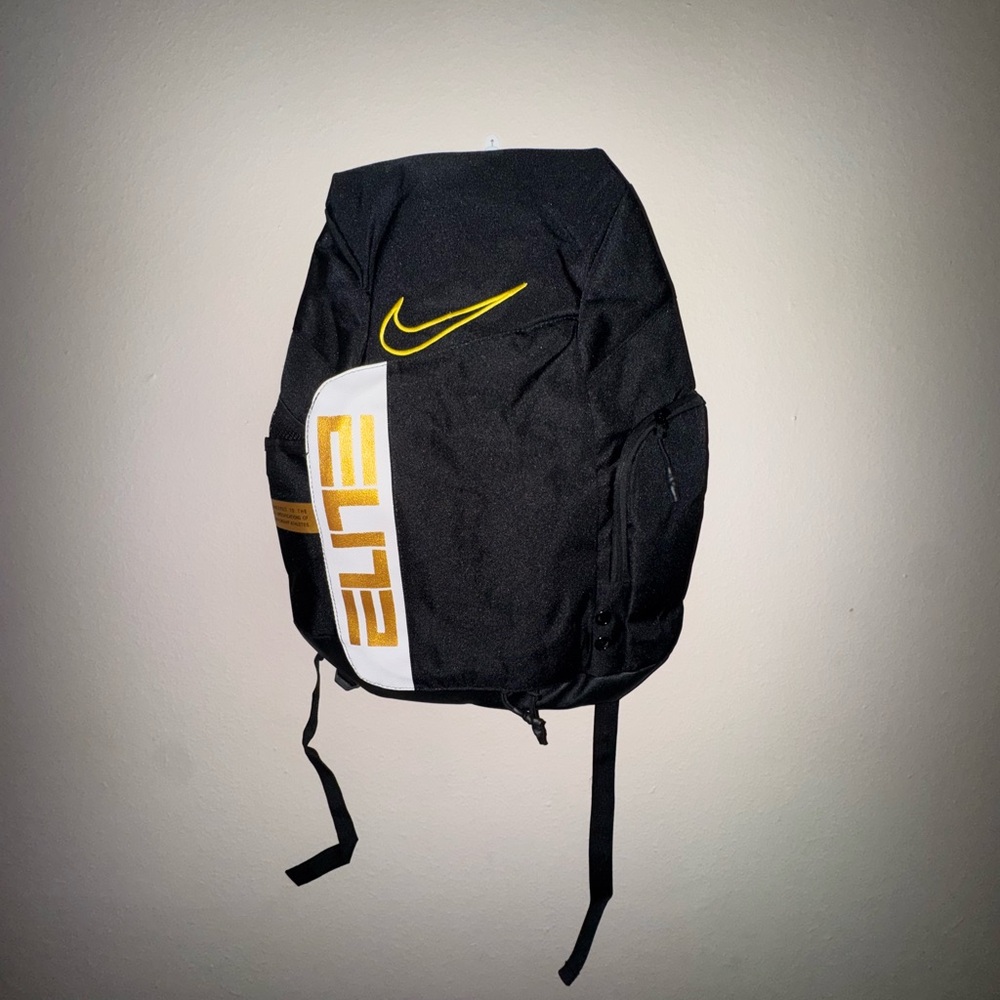 Nike Black and Gold Elite Backpack